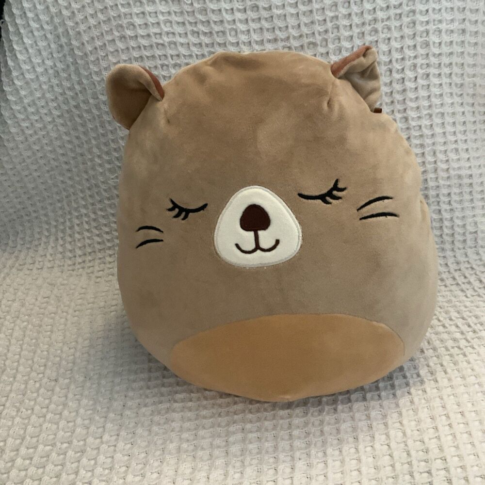 Squishmallows Maisha The Beaver 12 inch Light Brown Used no tag